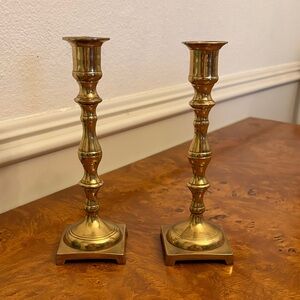 Pair of Brass Candlestick Holders